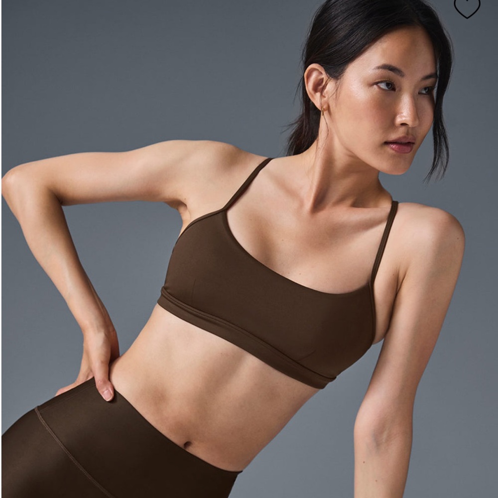 alo Airlift Intrigue Bra Espresso Size L